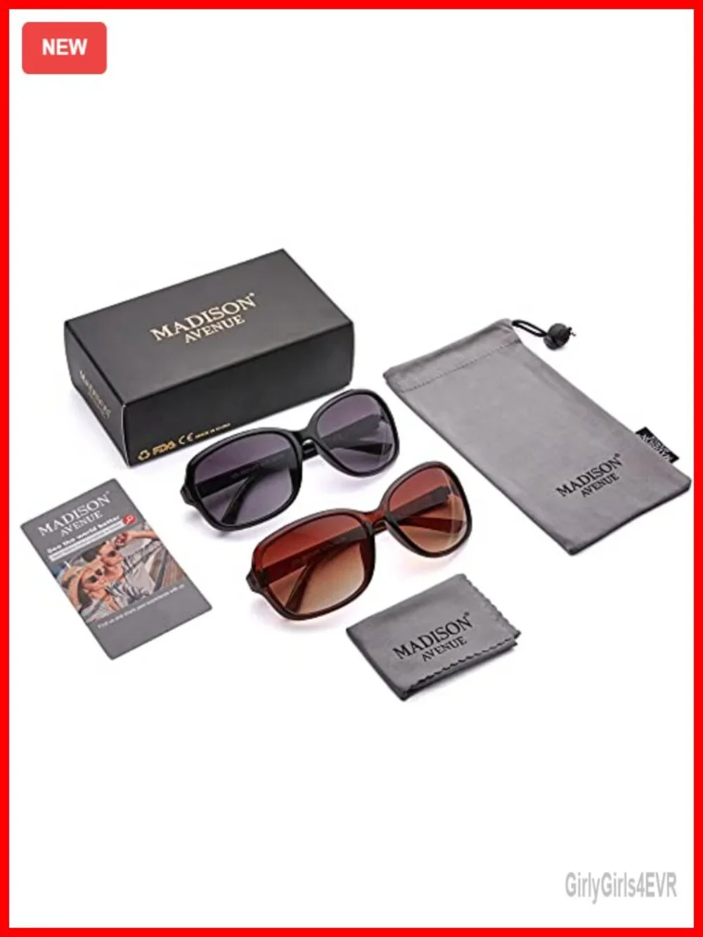 Vintage Sunglasses for Women 2 Pack UV400 Protection Retro Shades